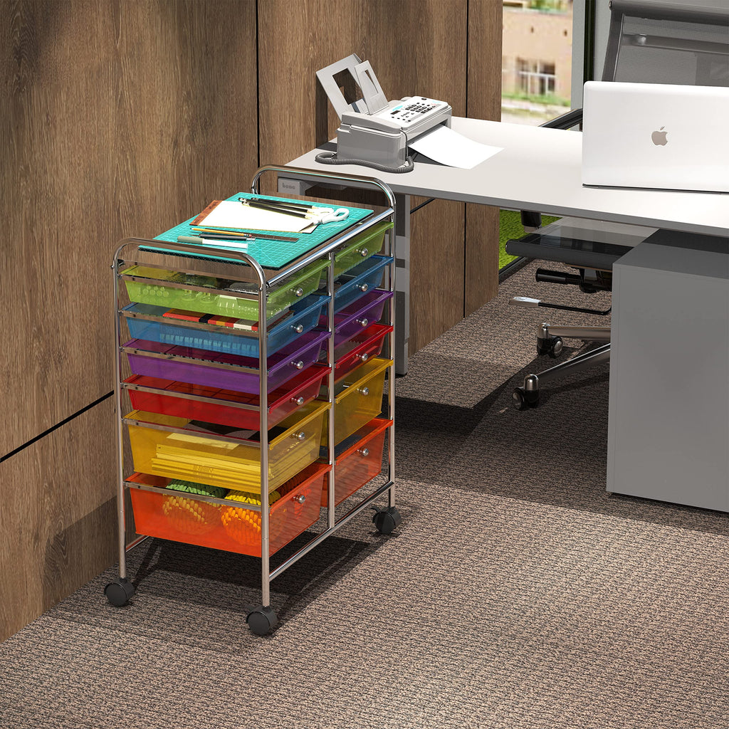 12 Drawers Rolling Storage Cart L908461