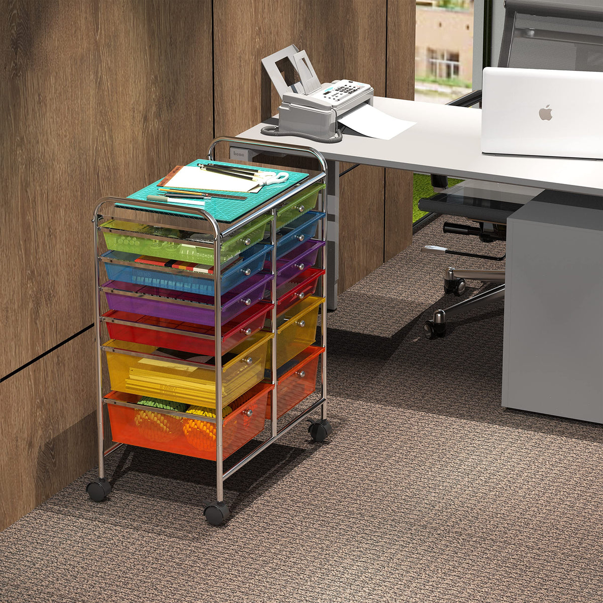 12 Drawers Rolling Storage Cart L908461