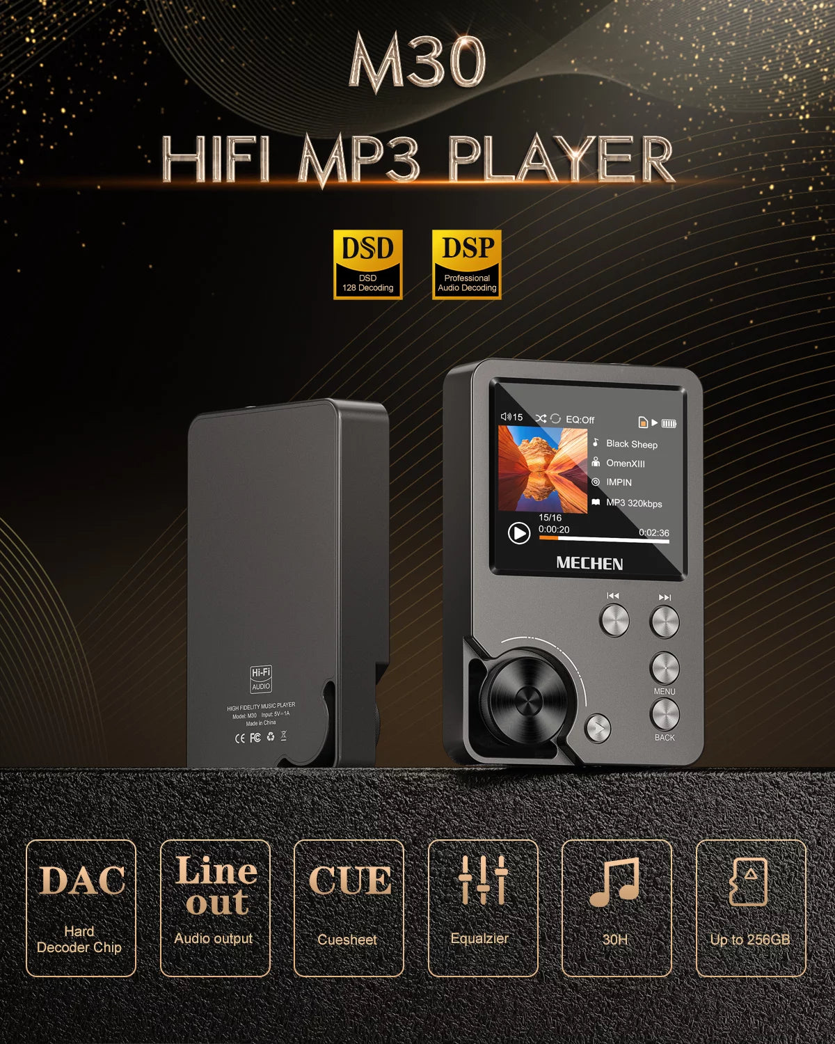 Portable Digital Audio Hi-fi Player F906913