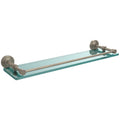 22-inch Tempered Glass Shelf with Gallery Rail Antique Pewter B4713