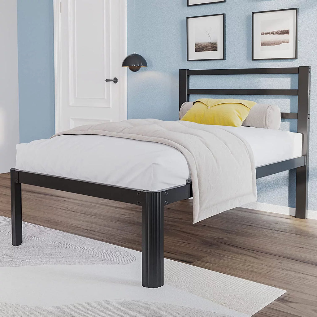 14 Inch Heavy Duty Metal Platform Bed Frame with Headboard S412967