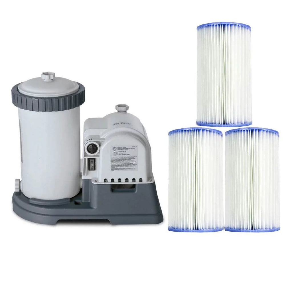2500 GPH Swimming Pool Filter Pump + Replacement Filter Cartridge 3 Pack L98583