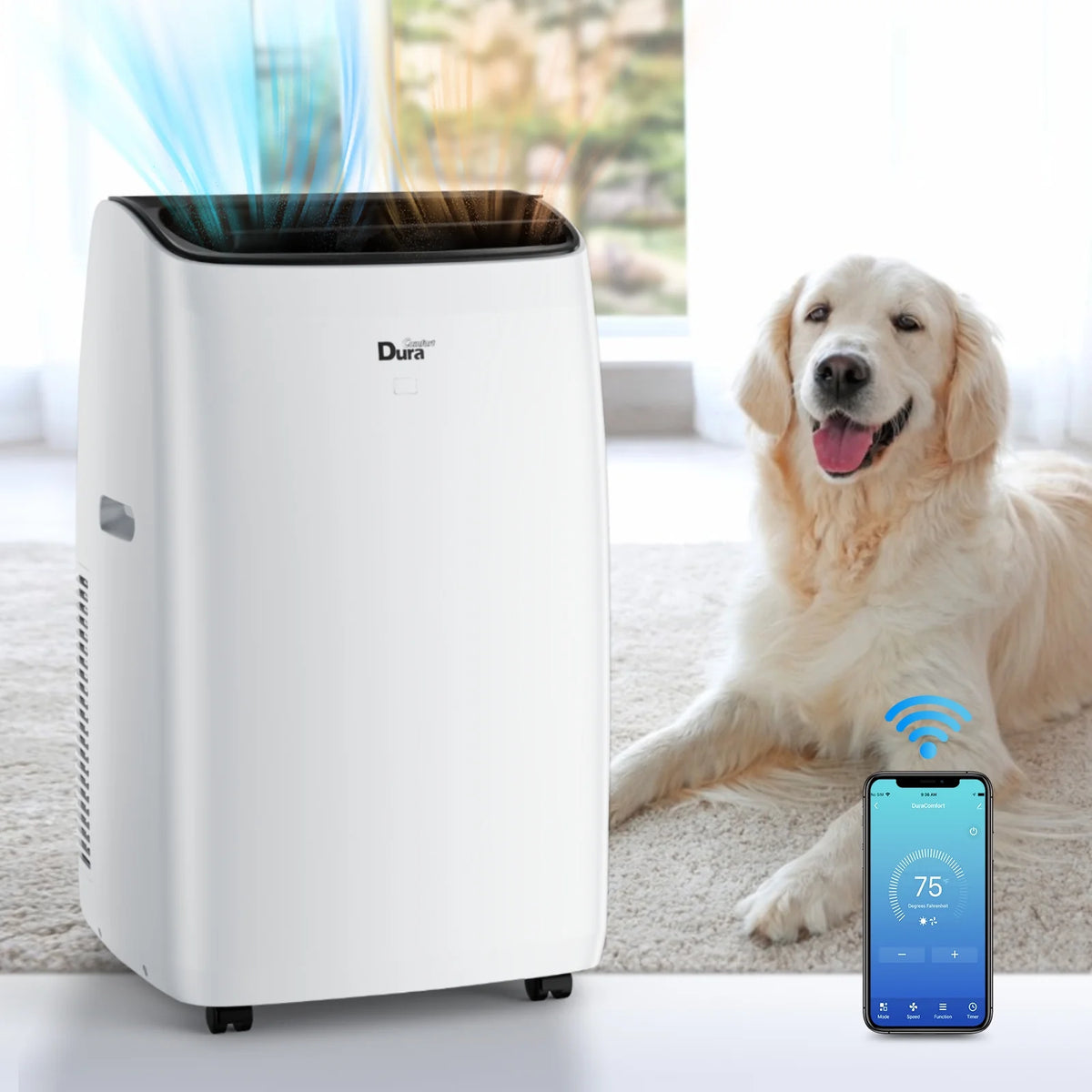 8150 BTU White Portable Air Conditioner with Heat V2336