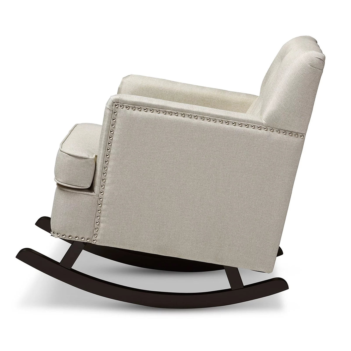 Gray Fabric Upholstered Rocking Chair M915393
