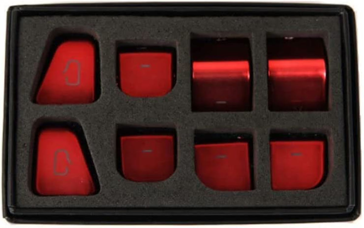 Red Window Lift Button Switch Sticker 11PCS O279535