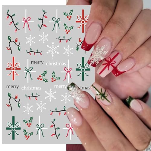 8 Holiday Nail Art Stickers Variety Pack M5102