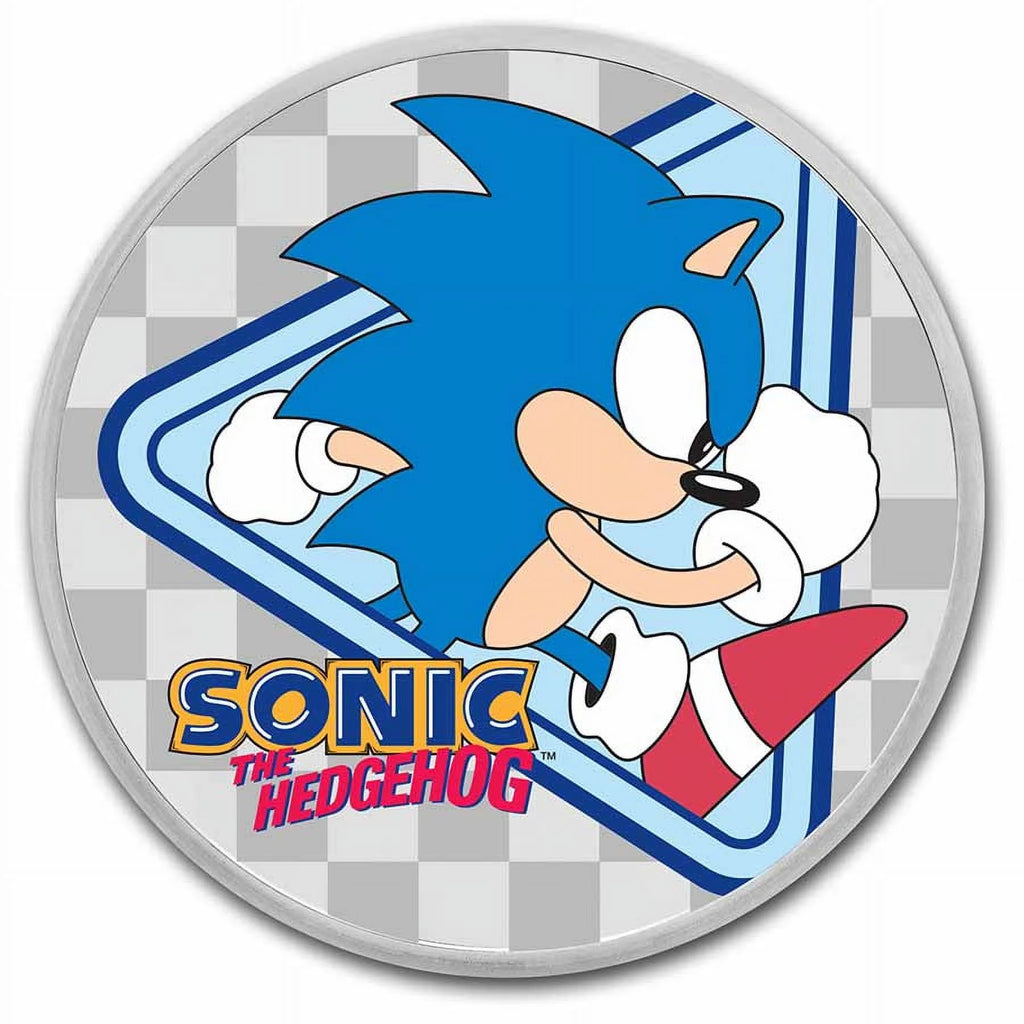 1 oz Silver Sonic Colorized Coin U389