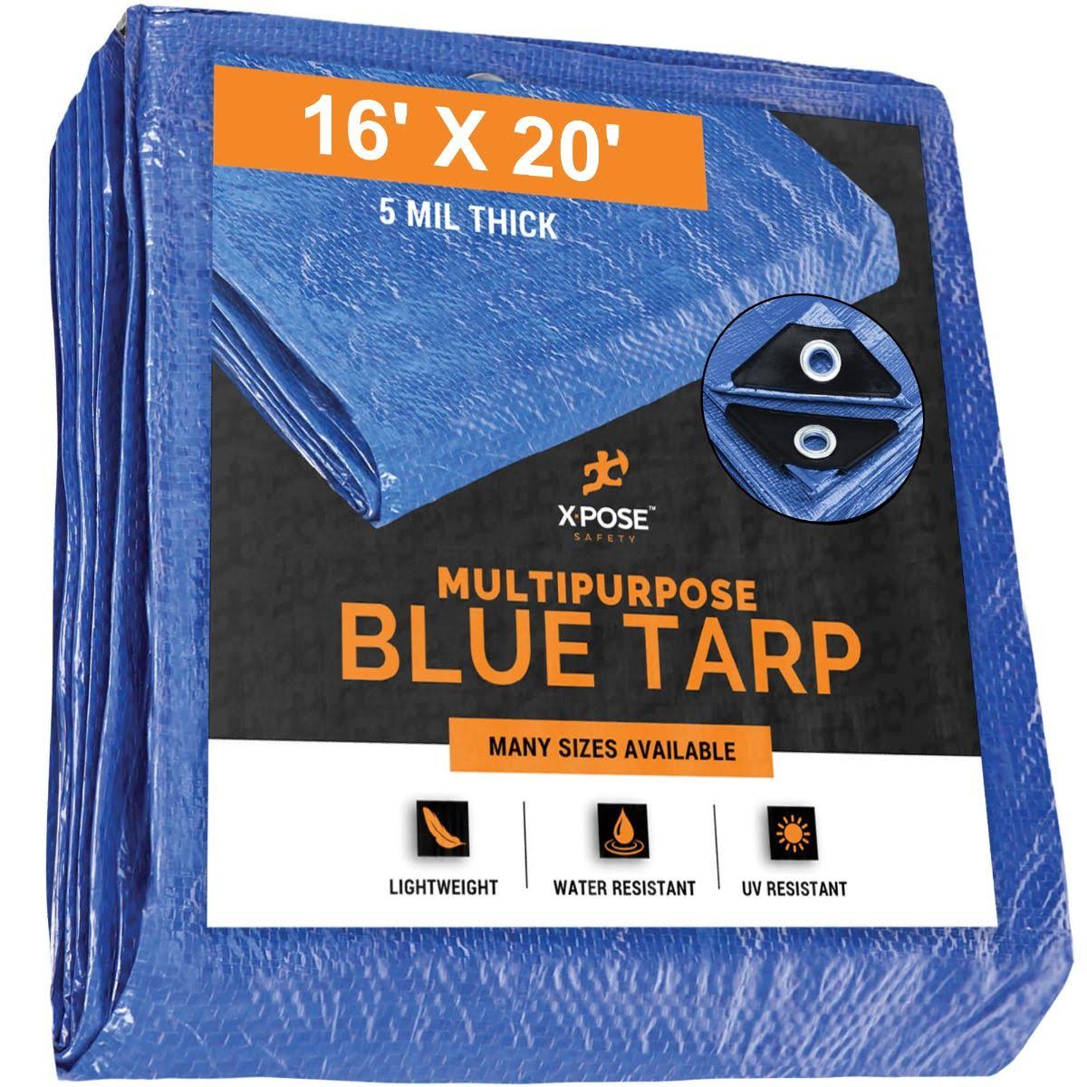 Blue Poly Tarps 16 x 20, Case of 8 O133