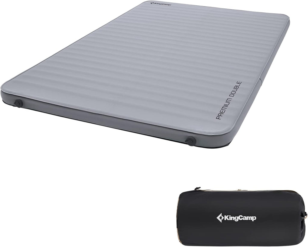 Double Self Inflating Sleeping Pad, Queen Size, Grey Z42486