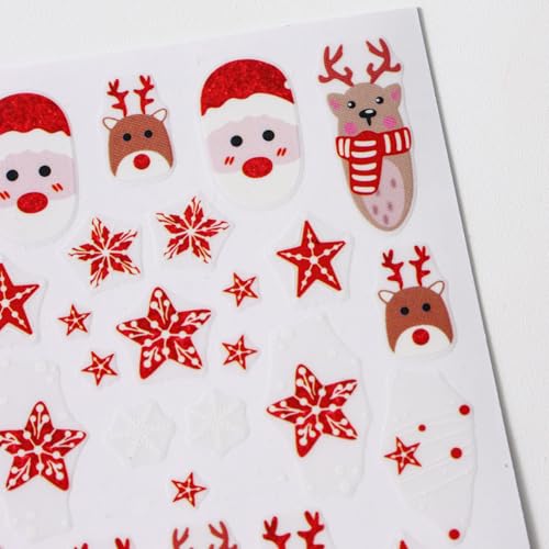 8 Holiday Nail Art Stickers Variety Pack M5102
