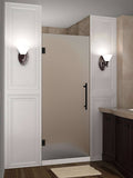 Frameless Frosted Glass Hinged Shower Door, 24x22 x 72 T4987