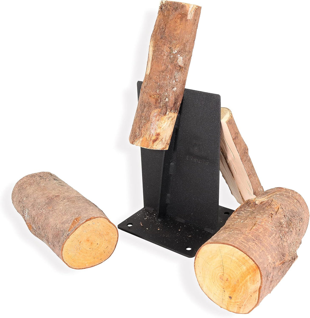Heavy-Duty Carbon Steel Firewood Splitter, Portable, Rust-Proof, Sharpening File, Pack of 2 I610