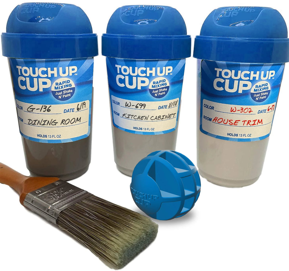 13 oz Empty Paint Storage Containers with Lids, 3 Pack Y537302