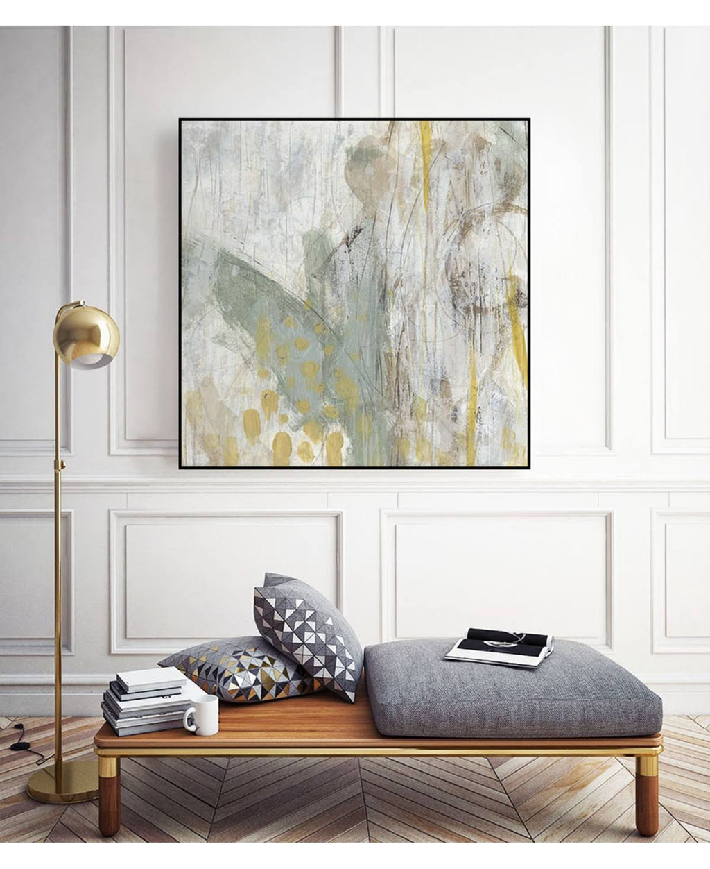 Tan Framed Canvas U51813