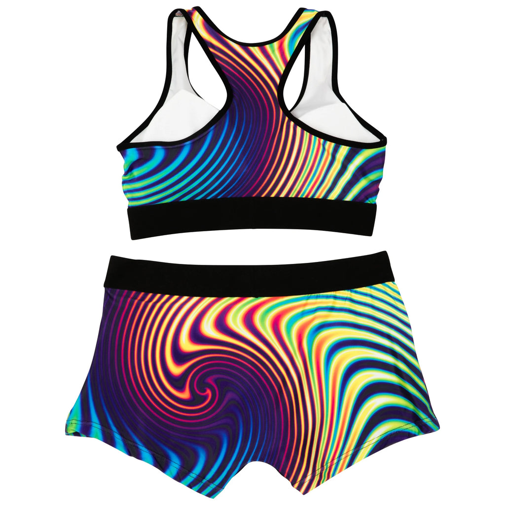 Sports Bra and Boy Short Panty Set F803619