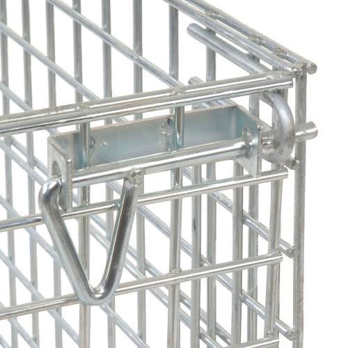 Folding Wire Container 48x40x36-1/2 3000-4000 lb Cap. Drop Gate I2830