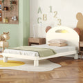 Wood Twin Size Platform Bed with Night Lamp T98843